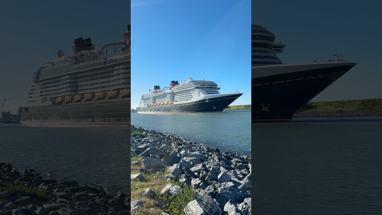 Disney Treasure departing Port Canaveral #portcanaveral #disneytreasure #disneycruiseline