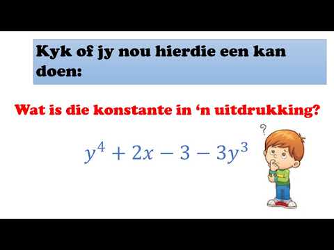 Video: Wat is die konstante in algebra?