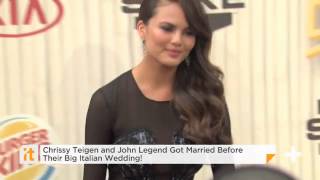 Chrissy Teigen And John Legend Got Married Before Their Big Italian Wedding!