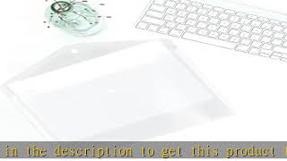 JAM PAPER Plastic Envelopes with Snap Closure - Letter Booklet - 9 3/4 x 13 - Clear - 12/Pack