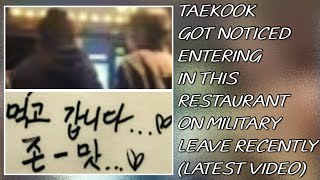 OMG!😱💋Taekook Got Noticed Entering In Restaurant On Military Leave Recently(New)#jungkook#taehyung