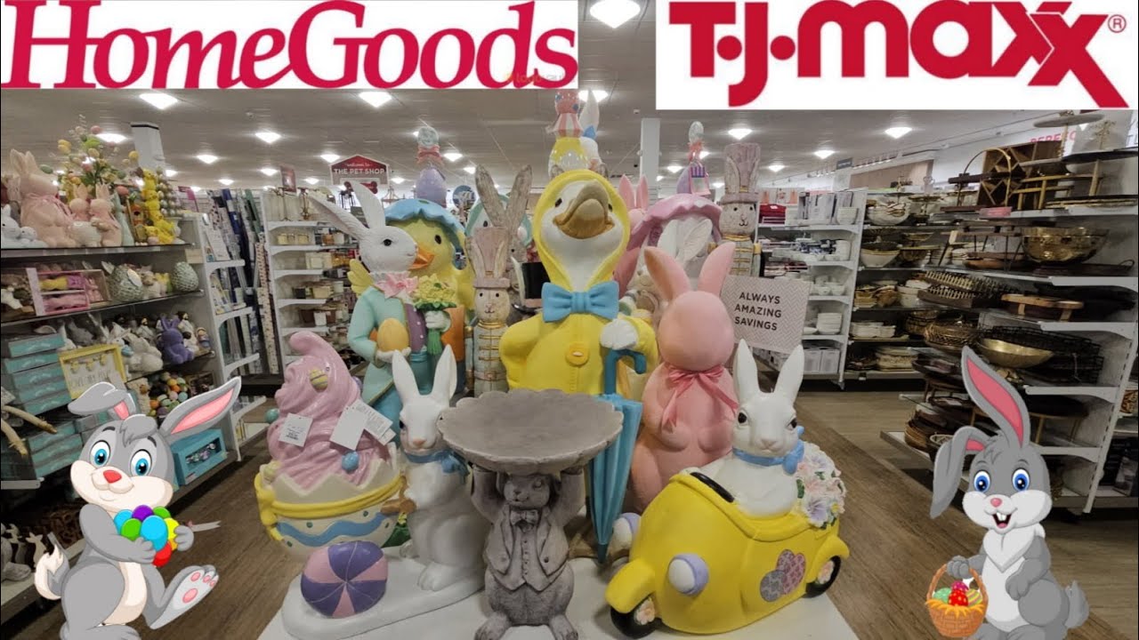 HOMEGOODS AND TJMAXX EASTER DECOR 2025 WALKTHROUGH