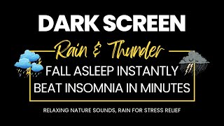 Gentle rain sounds for sleeping, beat anxiety and insomnia relief | Black screen asmr rain.