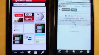Opera Mobile 10 vs. SkyFire 1.5
