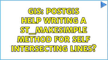 GIS: PostGIS help writing a ST_MakeSimple method for self intersecting lines?