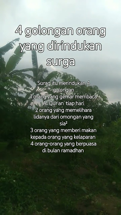 4 golongan oang yang dirindukan surga