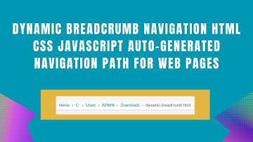 Dynamic Breadcrumb Navigation with HTML, CSS, and JavaScript | Step-by-Step Guide 🧭✨