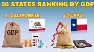 American States Ranking By GDP. gdp usstates statesranking