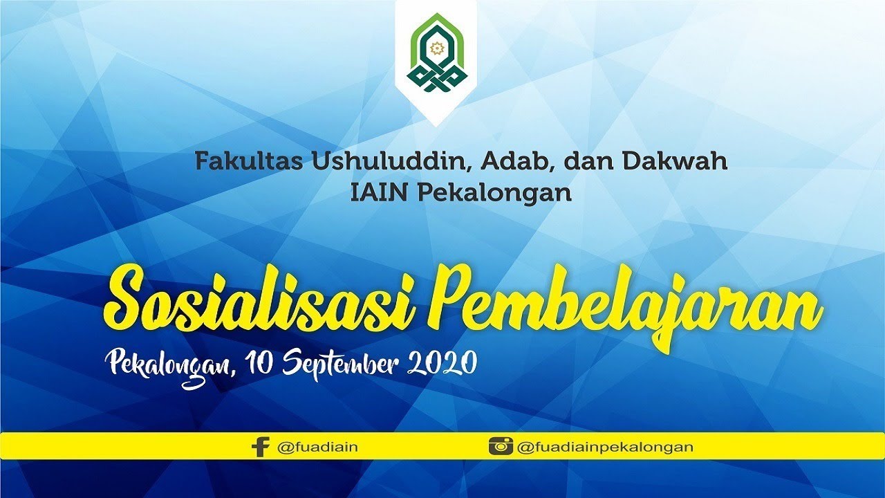 Pembukaan Sosialisasi Pembelajaran FUAD IAIN Pekalongan 2020