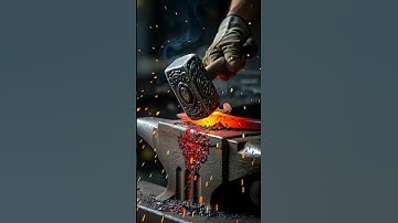 Forging a hammer... with another hammer. 🤯