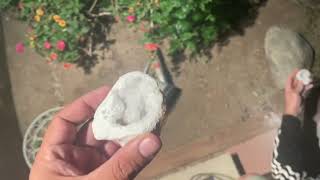 Cutting a Geode with an Angle Grinder (Diamond Blade)