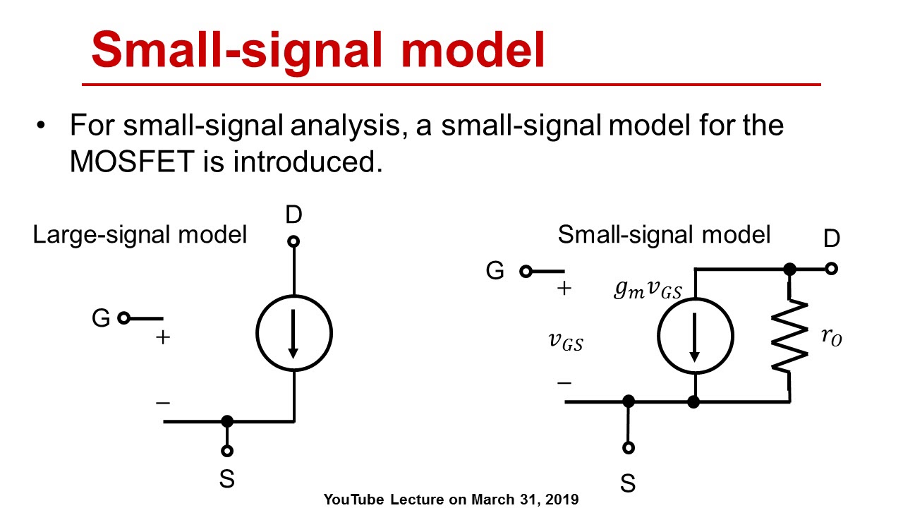 [Electronic Circuit] MOSFET, small-signal model - YouTube