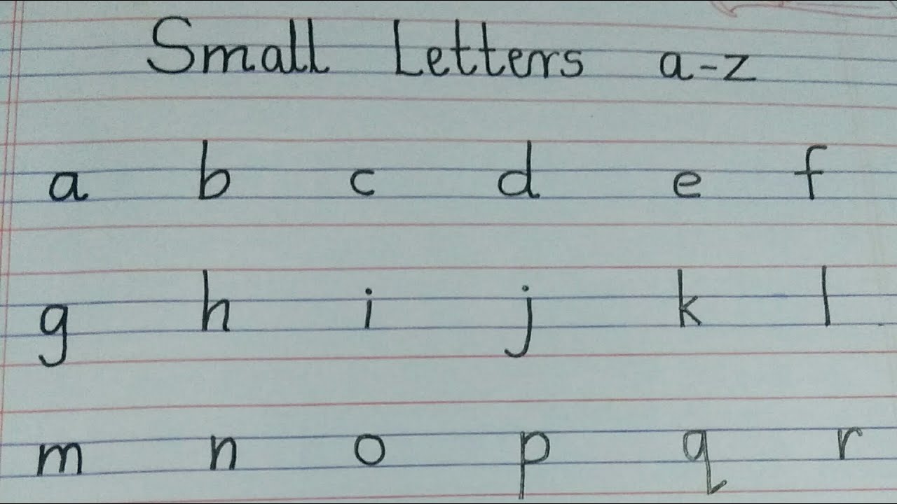 Write the Alphabets/English Handwriting for Kids/ How to Write Small