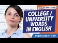 Collegeuniversity vocabulary  learn english vocabulary for beginners