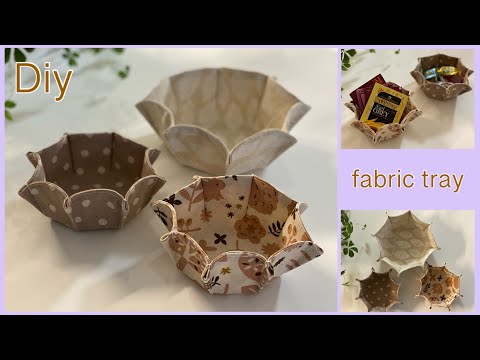 可愛い布トレー作り方 How to make cute fabric tray , multipurpose 