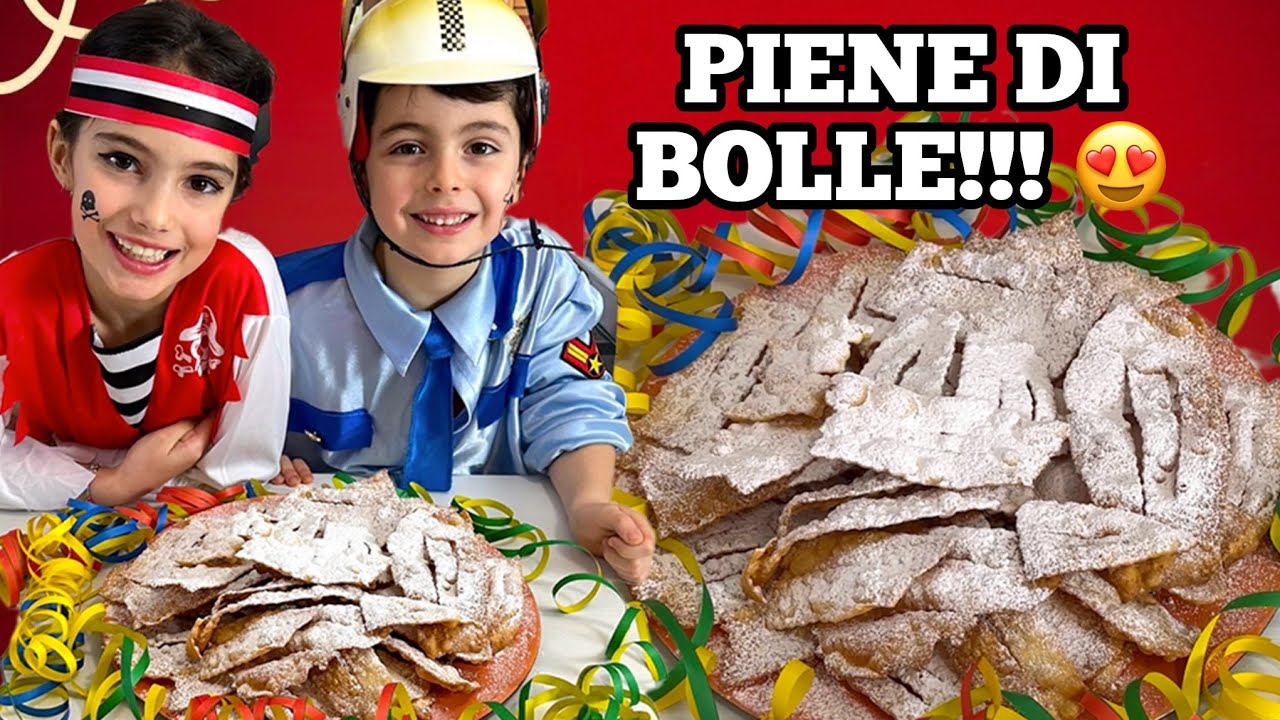 CHIACCHIERE PERFETTE PIENE DI BOLLE 😍🎭 Ricetta di Carnevale Facile e Croccantissima!