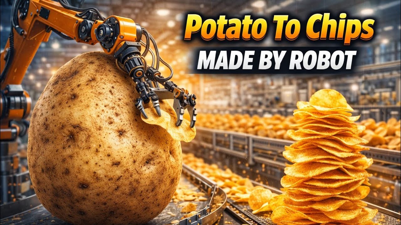 How Potato Chips Made So Fast😱| Explore in 6 Min😱 #FoodManufacturing #howitsmade #food #farming 