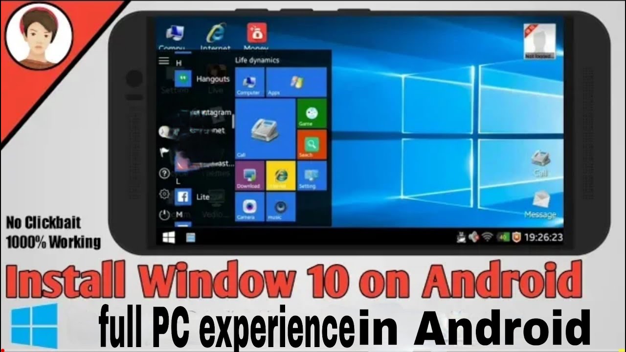 How to convert android in windows 10 | How to install windows in