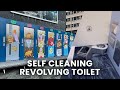 Sanitronics45: World&#39;s first mobile self-cleaning toilet unit. The Revolving Toilet.