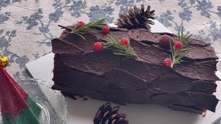 크리스마스 케이크 “부쉬드 노엘”만들기 : Buche de Noel Recipe (극사실 주의 통나무 케이크)