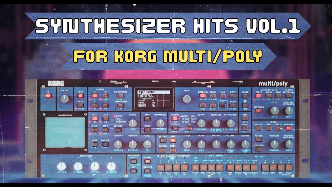 Synthesizer Hits Vol.1- a KORG Multi/Poly Synthesizer Soundpack
