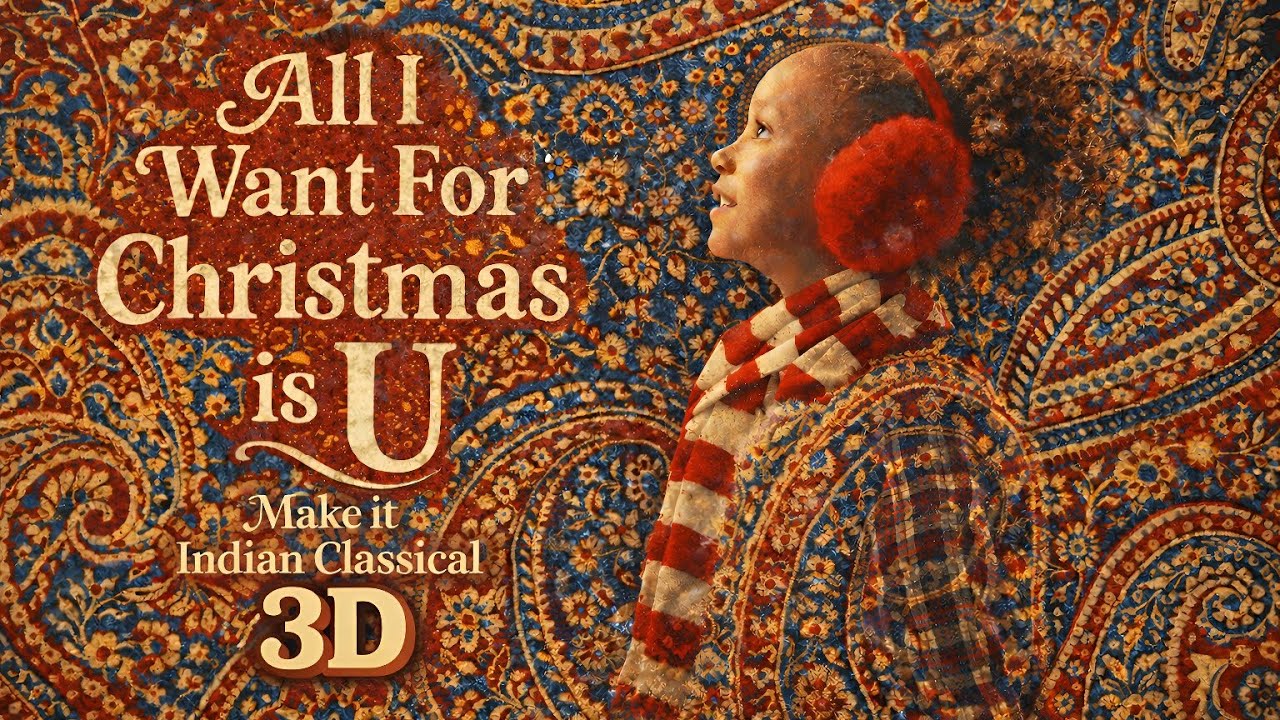 All I Want for Christmas Is You – A Gentle Indian Classical Reimagining | 3D Audio 