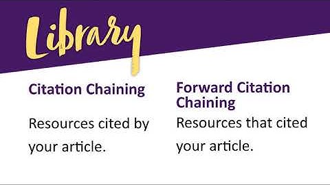 Introduction to Citation Chaining