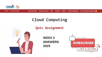 NPTEL Cloud Computing Week 2 quiz Assignment Solution 2025