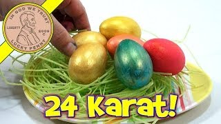 24 Karat Golden Easter Egg Coloring Kit & Plastic Easter Eggs!