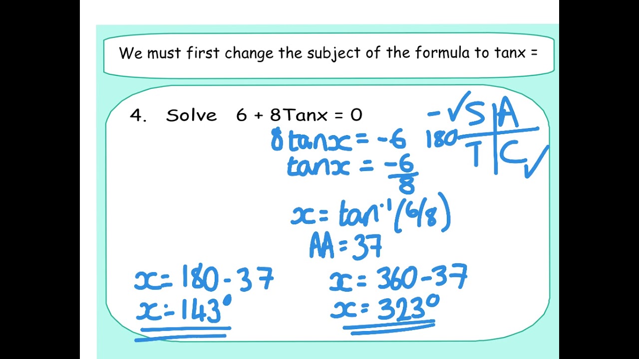 trig equations mixed lesson 3 - YouTube