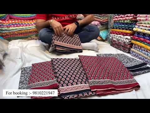 Jaipuri cotton dress material WHOLESALE