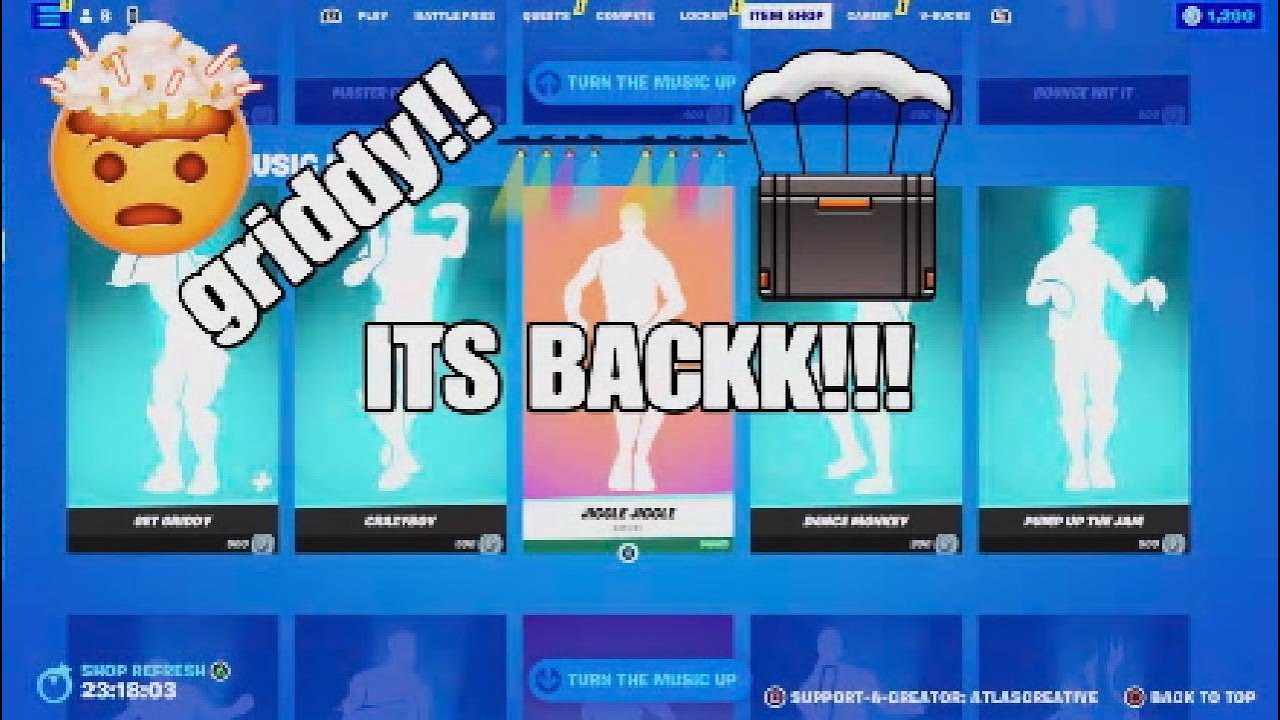Griddy Is Back In Fortnite And Much More New Stuff!! fortnite YouTube