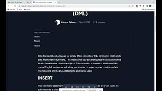 SQL Day 2 : Data Manipulation Language