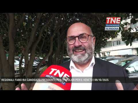 REGIONALI: FABIO BUI CANDIDATO PRESIDENTE PER I POPOLARI PER IL VENETO | 09/10/2025