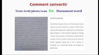 Comment convertir texte écris, un scan ou une image en document Word gratuitement en 2021 screenshot 3