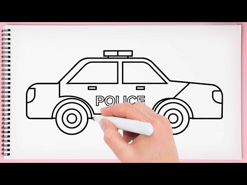 How to Draw Police Car Learn Easy and Step by Drawing a Police Car for Kids