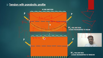 Prestressed Concrete Beam (Parabolic Tendon Profile)