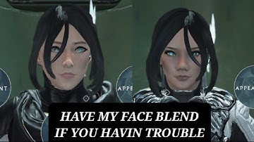My (Female) face blend Operator and Drifter - Warframe