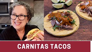 Carnitas Tacos Recipe with Salsa Ranchera | The Frugal Chef Air Fryer Pork Belly Tacos The Frugal Chef