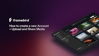 Framebird: Register new Account