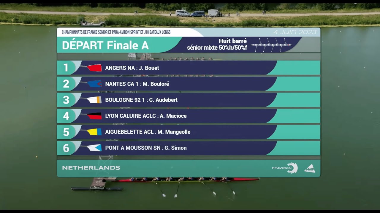 Mantes-la-Jolie 2023 - Finale A - Huit de pointe avec barreur senior mixte