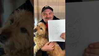 My dad wants to teach everyone how to draw a dog 🐶☺️  | DANIA (#Shorts)