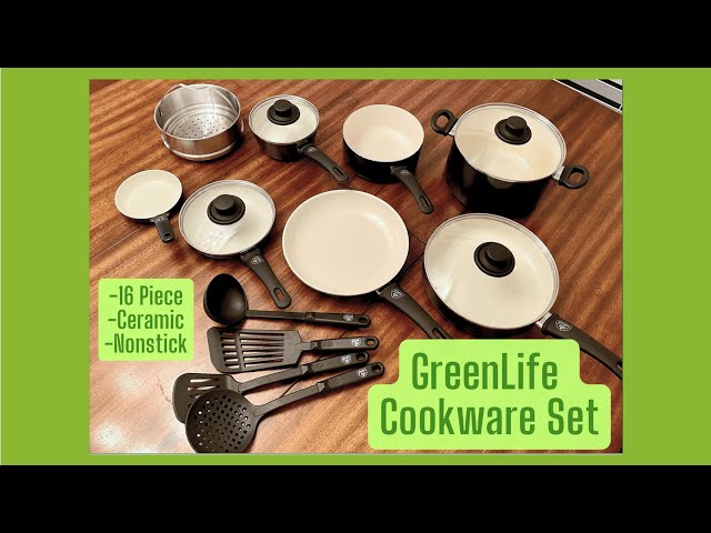 GreenLife, Soft Grip 16-Piece Cookware Set