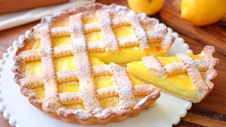 CROSTATA AL LIMONE  Pasta Frolla e Crema Pasticcera Senza Uova - Ricetta facilissima