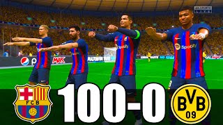 FIFA 23 | RONALDO, MESSI, MBAPPE, NEYMAR, ALL STARS | FC BARCELONA 100 - 0 DORTMUND | UCL FINAL