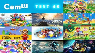 Cemu Wii U Emulator Gameplay - Test 10 Games 4K 60FPS RX 6700 XT Ryzen 5 5600X