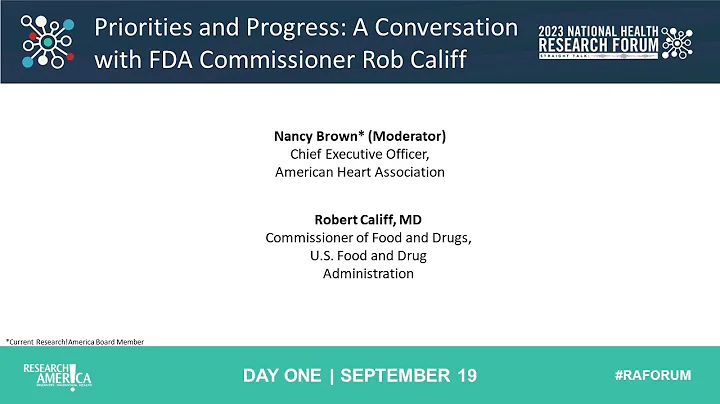 Priorities and Progress: A Conversation with FDA Commissioner Rob Califf