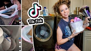 What Happens When You Wash Makeup Brushes in the WASHING MACHINE?! (Viral TikTok Hack TESTED)