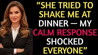 “She Tried to Shake Me at Dinner — My Calm Response Shocked Everyone” #betrayal 