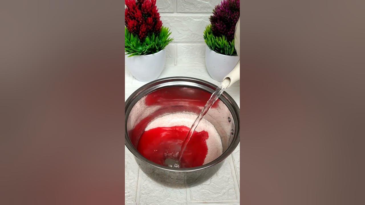 Beneran sesimpel ini bikin agar-agar merah merona.